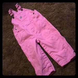 Pink carhartt overalls
